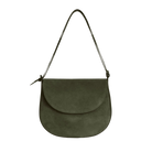 HANDBAGS Juliette Shoulder Bag in Olive Suede Lemiz