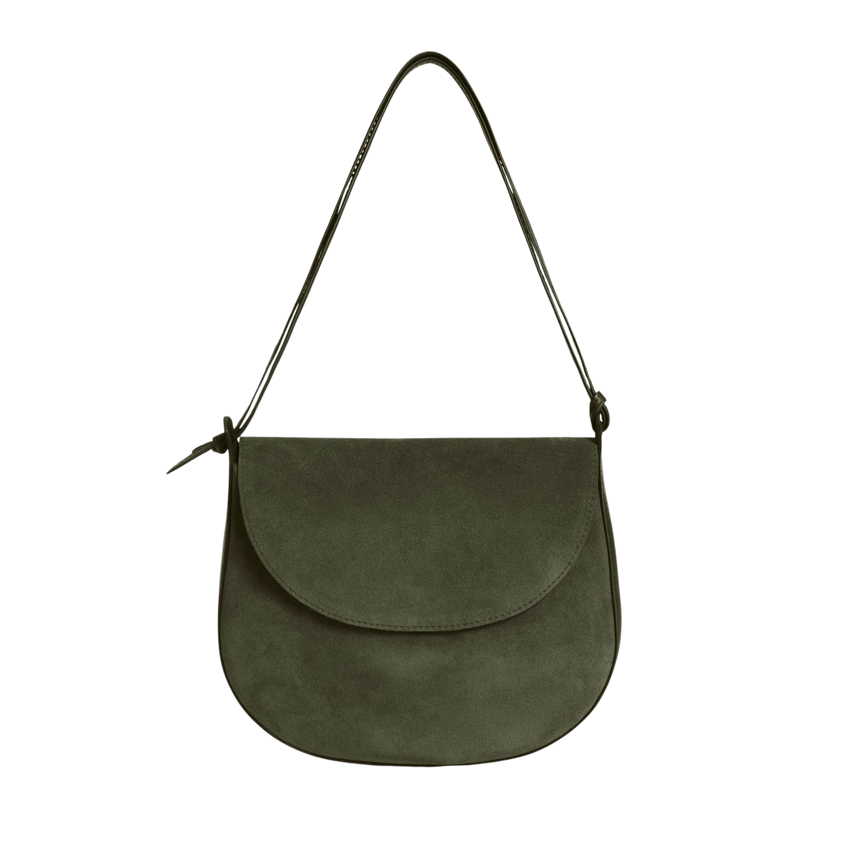 HANDBAGS Juliette Shoulder Bag in Olive Suede Lemiz