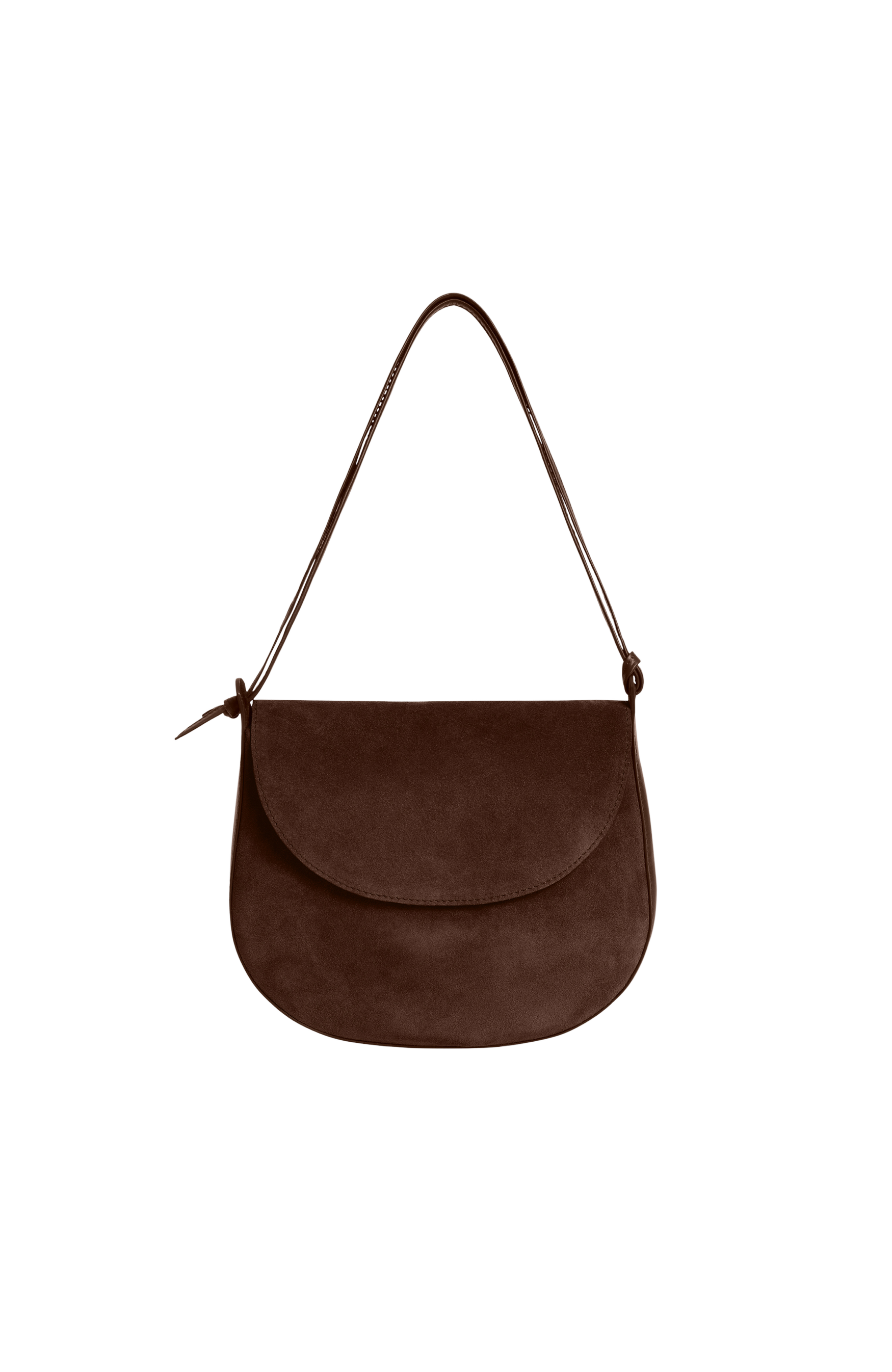 HANDBAGS Juliette Shoulder Bag in Chocolate Suede Lemiz