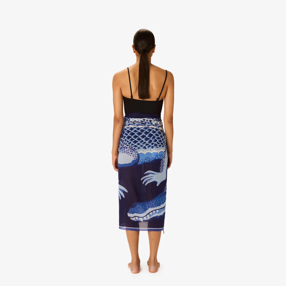 ACCESSORIES Croco Scarf in Navy Inoui Editions
