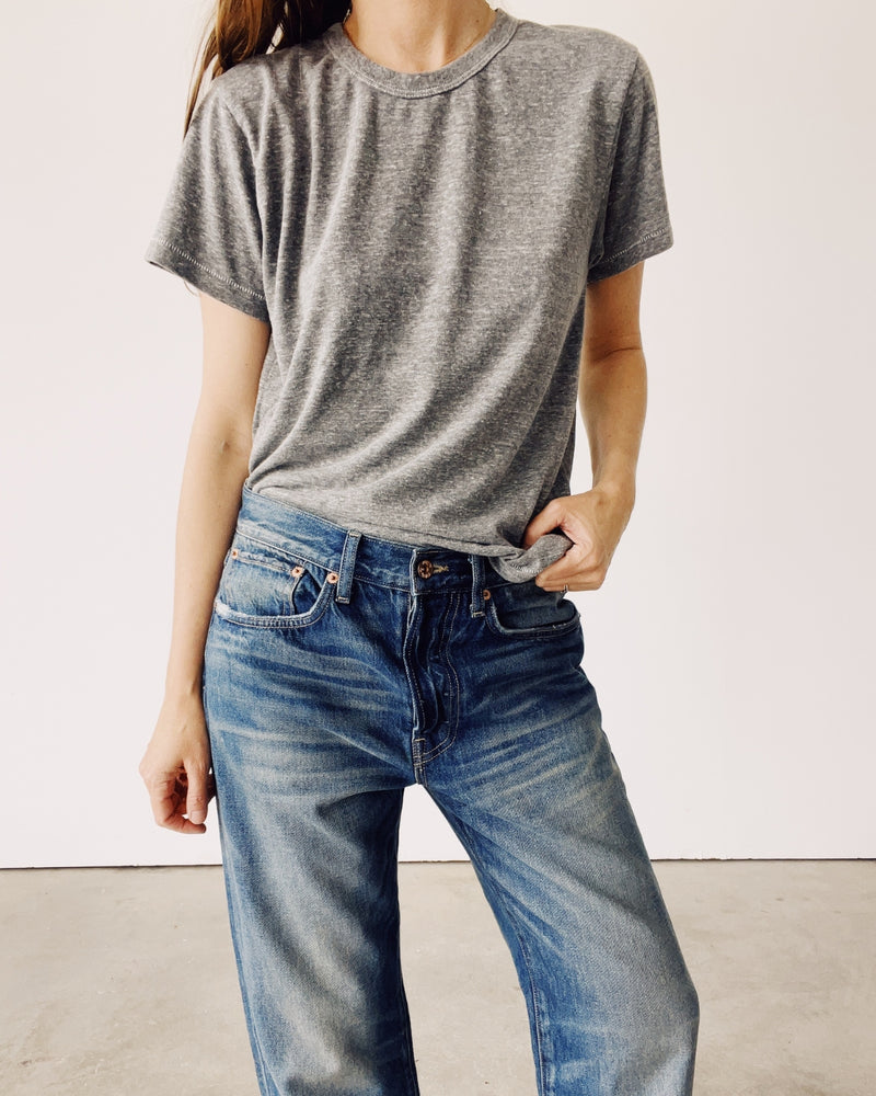 TEES/TANKS Crew Tee in P.E. Grey Hey Gang
