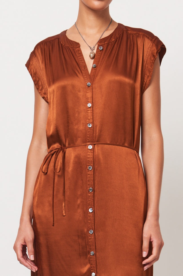 Dresses Raquel Allegra Violet Maxi Dress in Rust Raquel Allegra