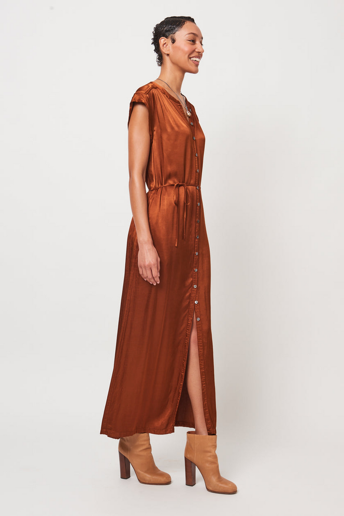 Dresses Raquel Allegra Violet Maxi Dress in Rust Raquel Allegra