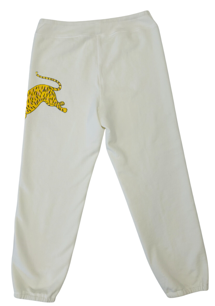 Pants Raquel Allegra Topanga Tiger Sweatpants in White Raquel Allegra