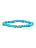 JEWELRY Turquoise Rondelle 6MM Beaded Bracelet Anzie