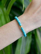 JEWELRY Turquoise Rondelle 6MM Beaded Bracelet Anzie