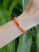 JEWELRY Smooth Carnelian Opal 5-6MM Beaded Bracelet Anzie