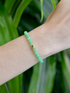JEWELRY Chrysoprase 4MM Beaded Bracelet Anzie