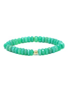 JEWELRY Bright Green Chrysophase 7MM Beaded Bracelet Anzie
