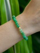 JEWELRY Faceted Chrysoprase Rondelle 6MM Beaded Bracelet Anzie