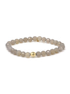JEWELRY Grey Agate 6MM Beaded Bracelet Anzie