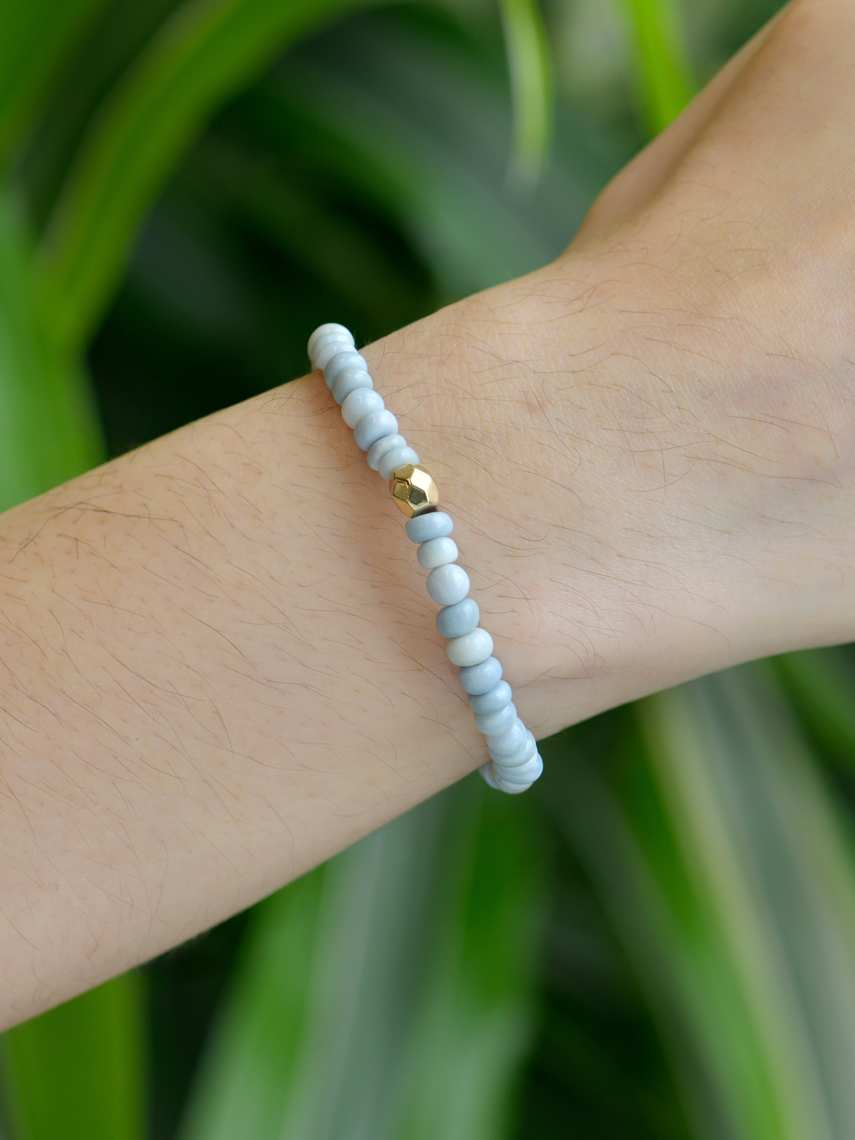 JEWELRY LAVENDER OPAL 6MM BEADED BRACELET Anzie