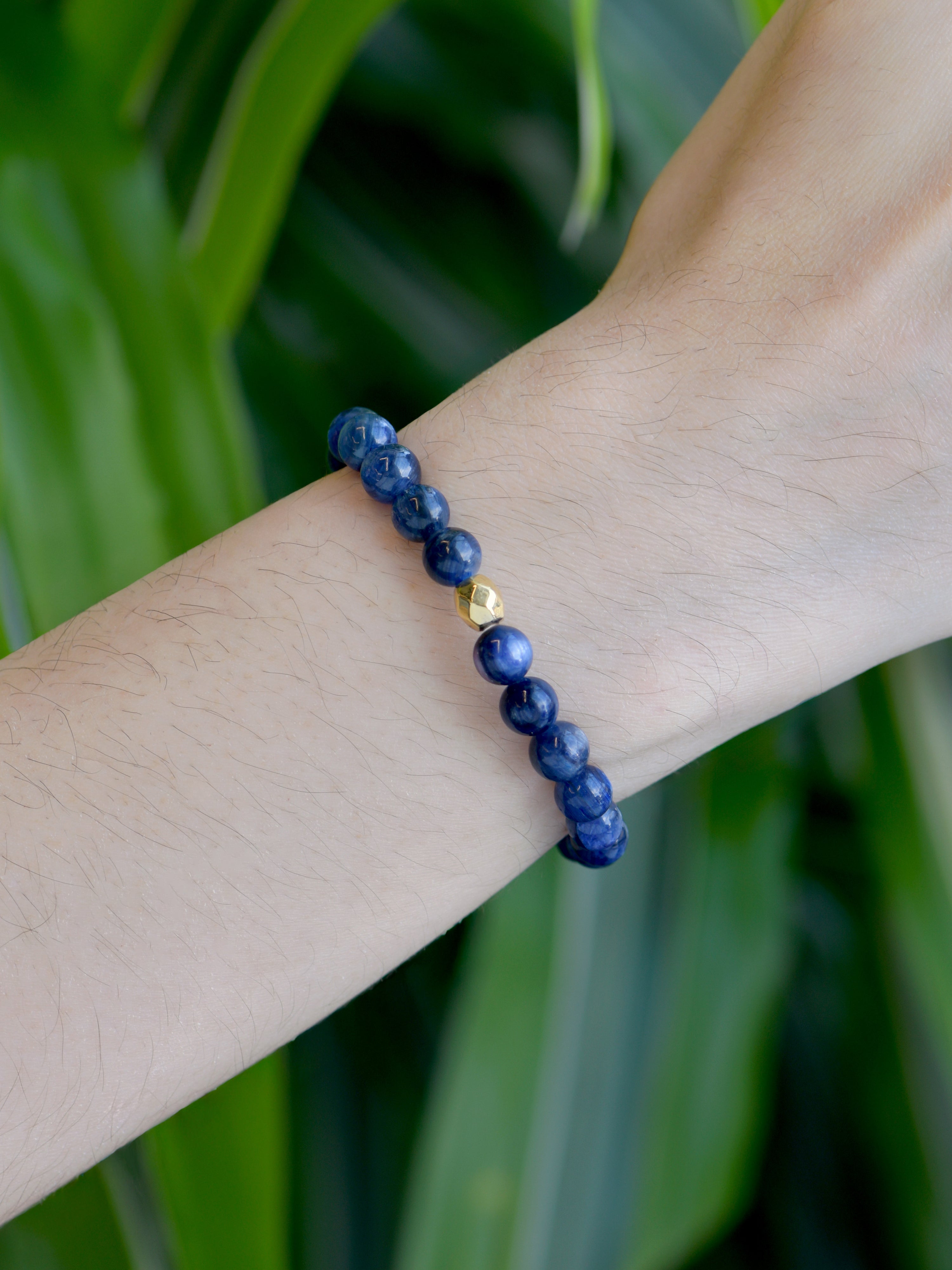 JEWELRY Midnight Kyanite 6MM Beaded Bracelet Anzie