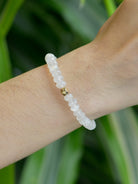 JEWELRY Faceted Moonstone 6MM Beaded Bracelet Anzie