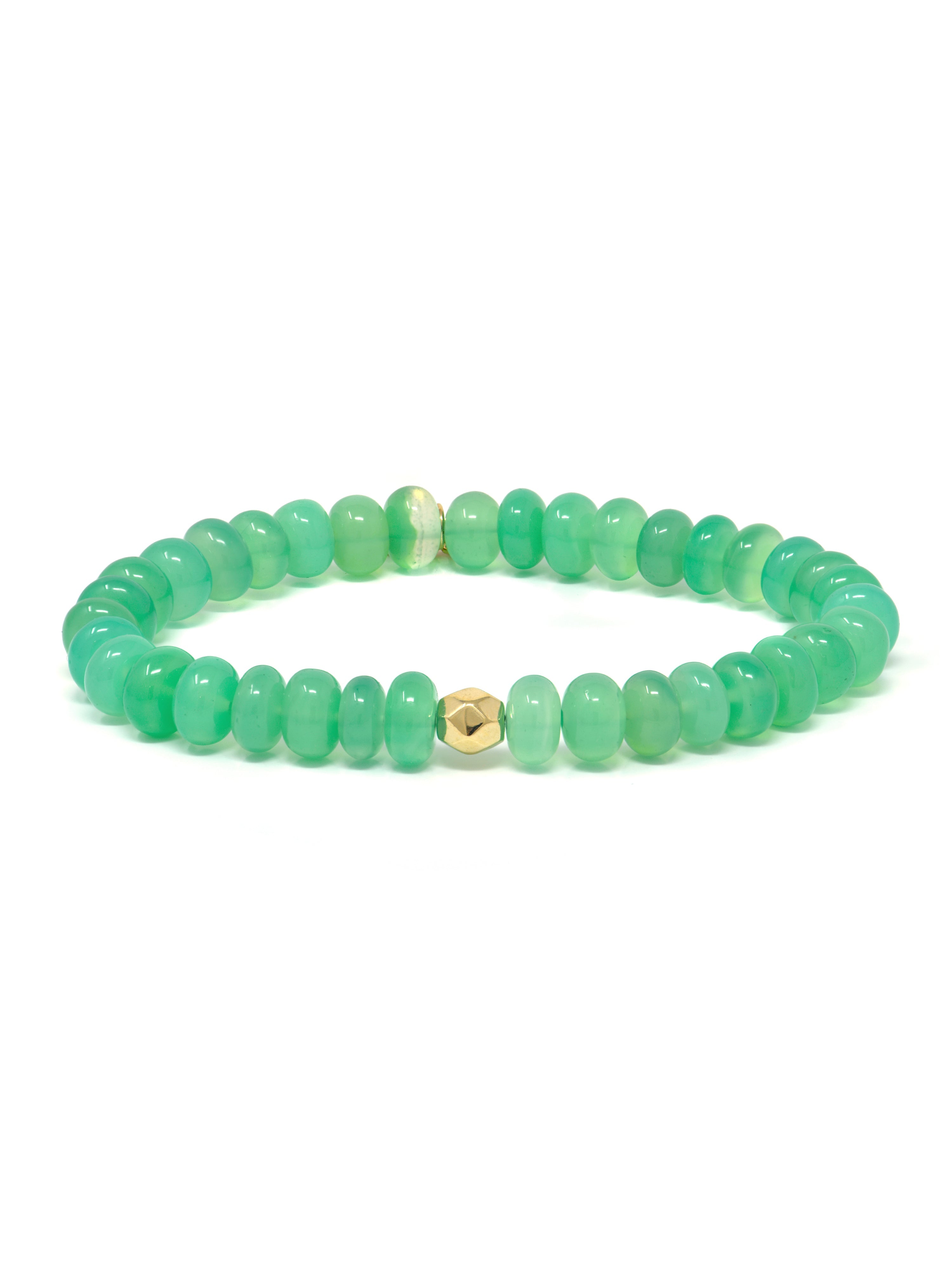 JEWELRY Chryoprase 6-7MM Beaded Bracelet Anzie