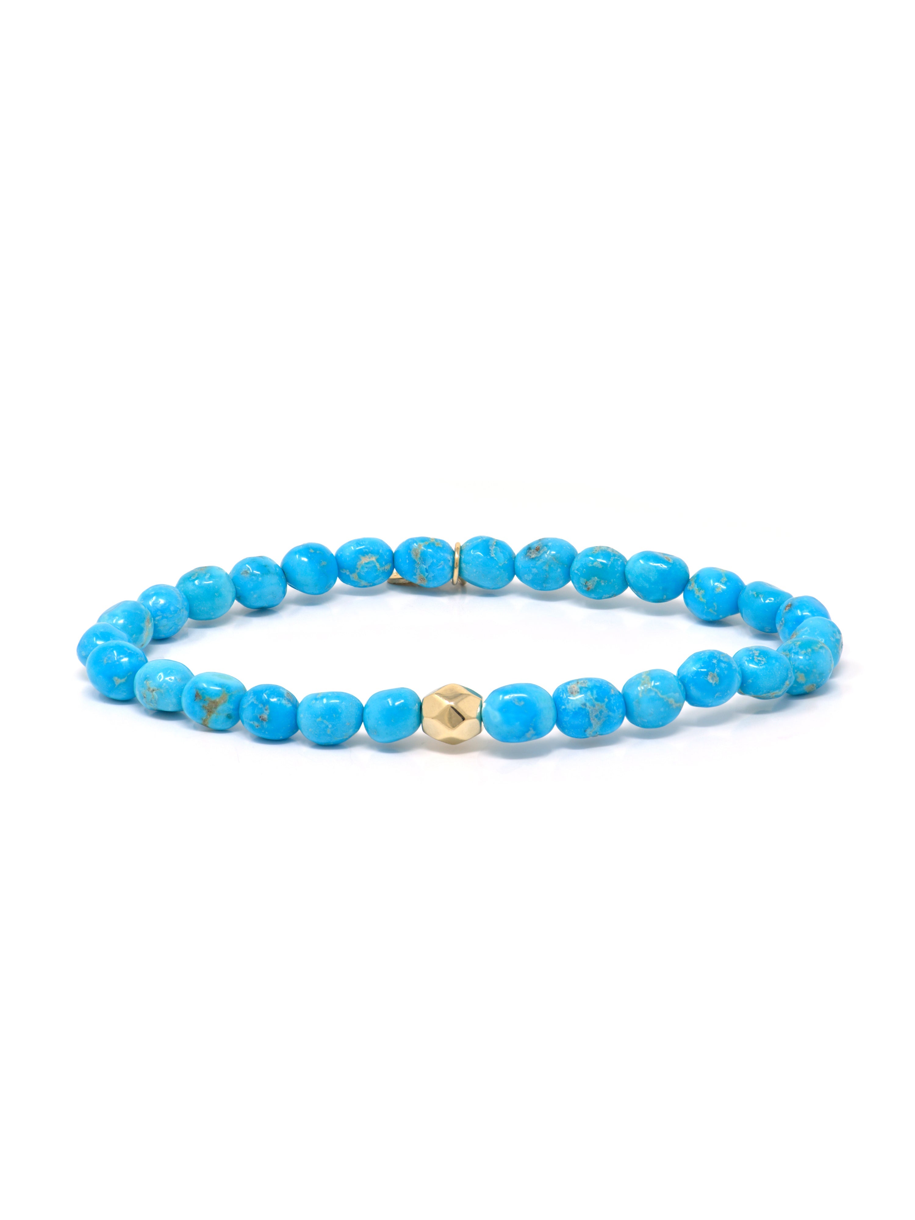 JEWELRY Sleeping Beauty Turquoise 4-5MM Beaded Bracelet Anzie