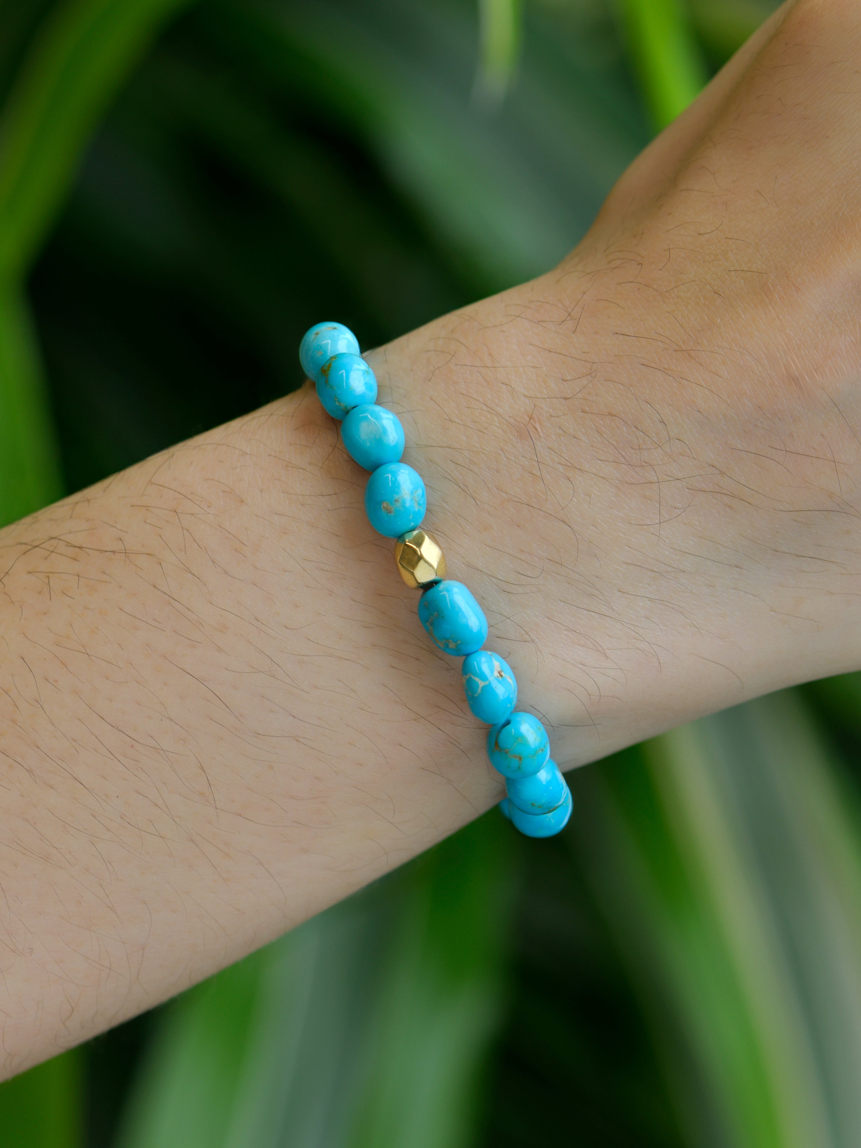 JEWELRY Turquoise Nugget Beaded Bracelet Anzie