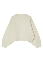 SWEATERS Balloon Sleeve Sweater in Cream Atelier Delphine