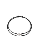 JEWELRY Pave Diamond Evil Eye Silk Cord Bracelet in Black Anzie
