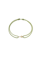 JEWELRY Diamond Tennis Racket Silk Cord Bracelet in Olive Anzie