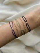 JEWELRY Emerald Charm Silk Cord Bracelet Anzie