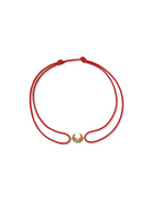 JEWELRY Diamond Crescent Moon Silk Cord Bracelet in Red Anzie