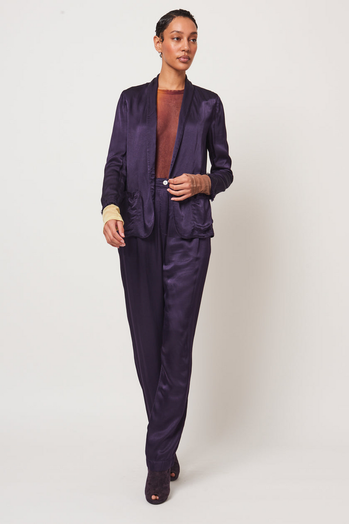 Jackets Raquel Allegra Jai Jacket in Dark Eggplant Raquel Allegra