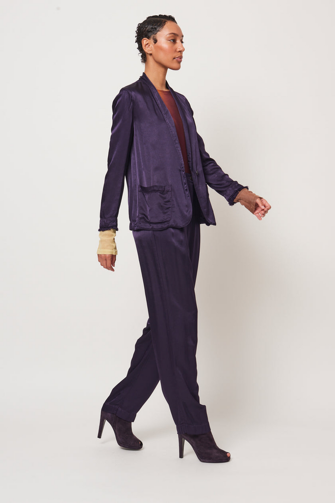 Jackets Raquel Allegra Jai Jacket in Dark Eggplant Raquel Allegra