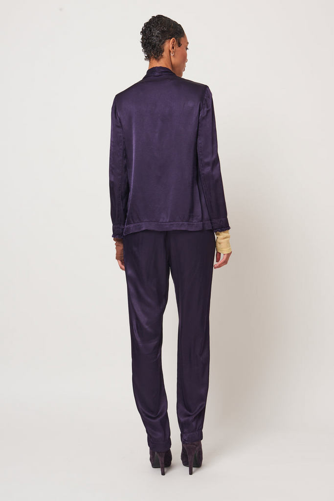 Jackets Raquel Allegra Jai Jacket in Dark Eggplant Raquel Allegra