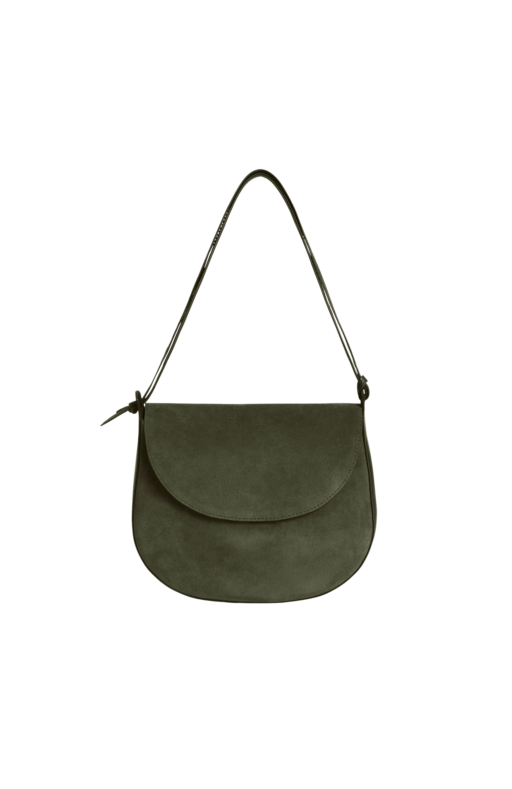 HANDBAGS Juliette Shoulder Bag in Olive Suede Lemiz