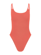 LINGERIE/PJ/SWIM Camille Swimsuit in Metallic Coral Hunza G