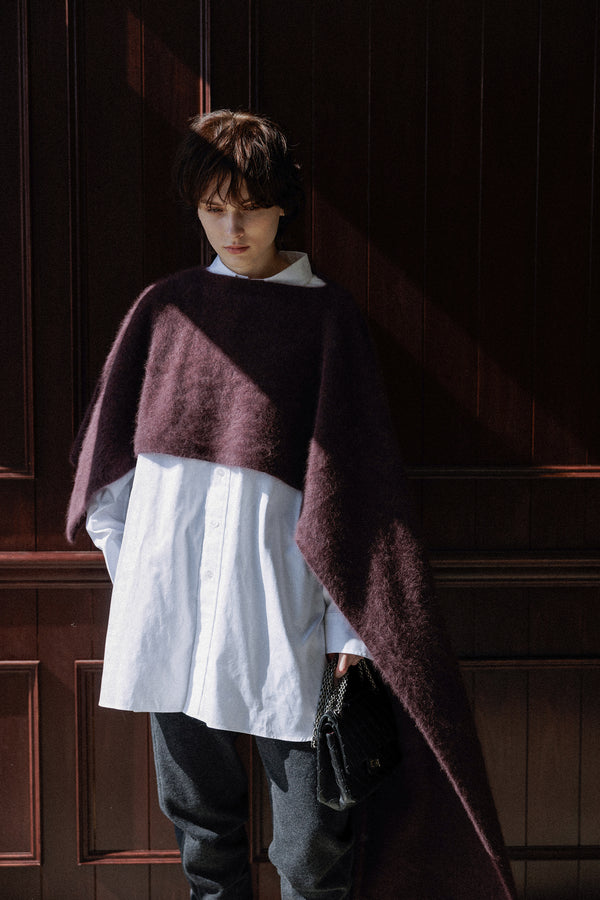 ACCESSORIES Wool Stole in Navy CT Plage