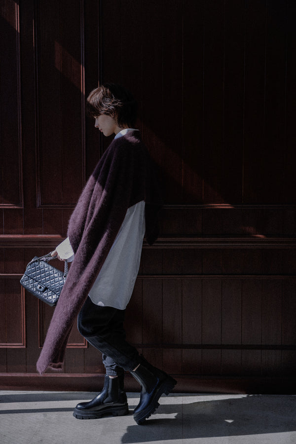 ACCESSORIES Wool Stole in Navy CT Plage