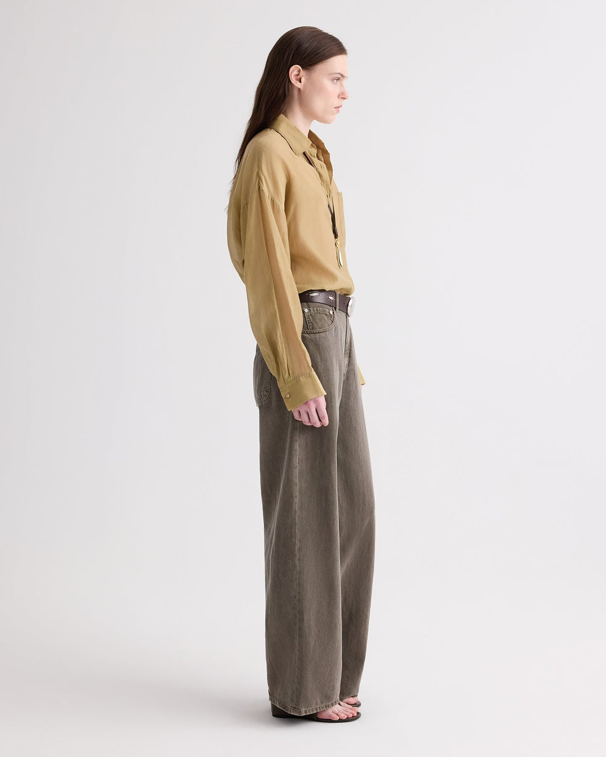BLOUSES/SHIRTS/TOPS Something Borrowed Shirt in Kelp TWP