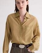 BLOUSES/SHIRTS/TOPS Something Borrowed Shirt in Kelp TWP