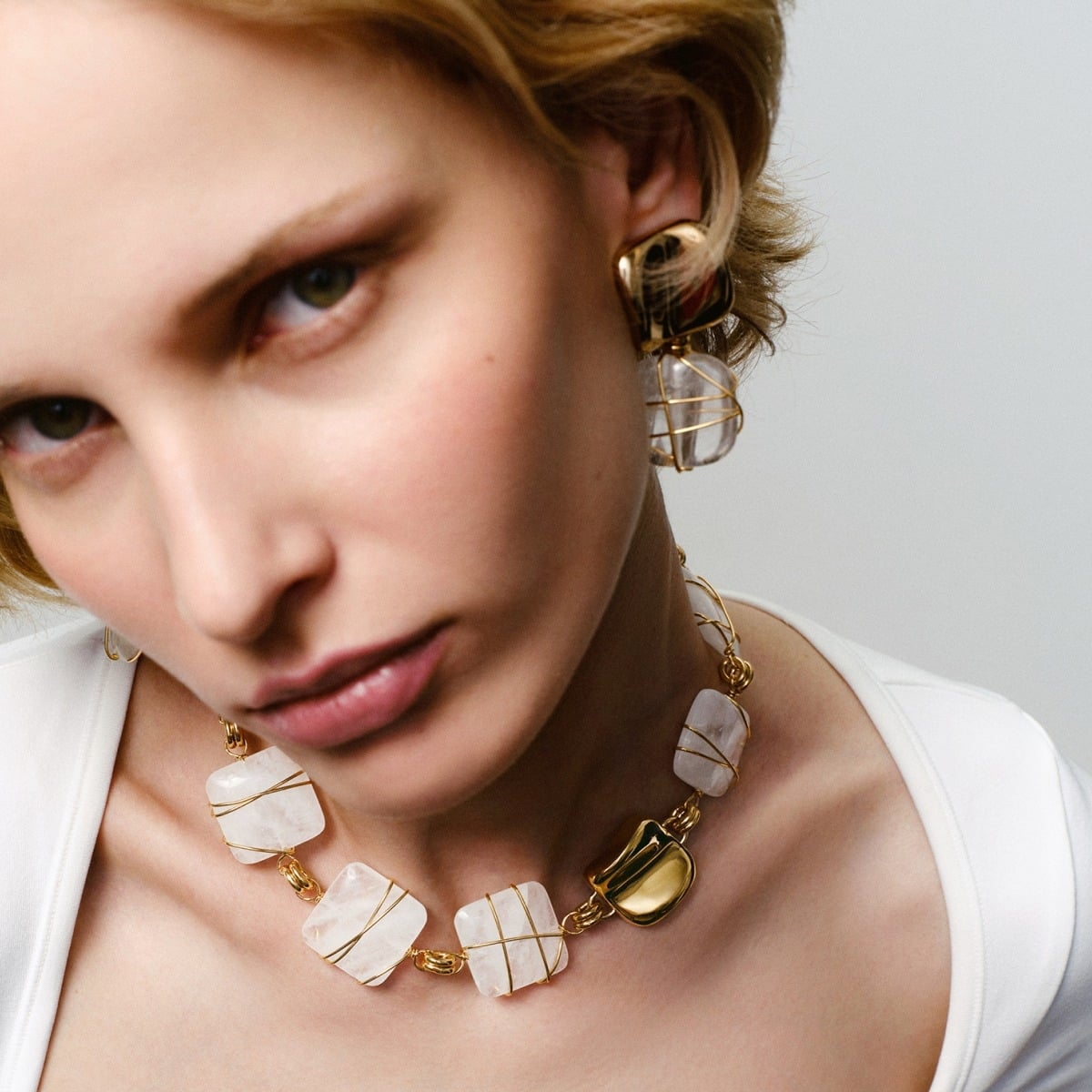 FASHION JEWELRY Rainbow Square Necklace GAS Bijoux