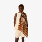 ACCESSORIES Neptune Scarf in Golden Brown Inoui Editions