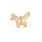 JEWELRY SINGLE DIAMOND BUTTERFLY STUD Three Stories Jewelry