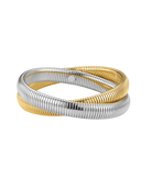 FASHION JEWELRY Two Tone Flex Snake Chain Bracelet Luv Aj