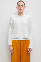 SWEATERS Mae Crewneck in Parchment Leset