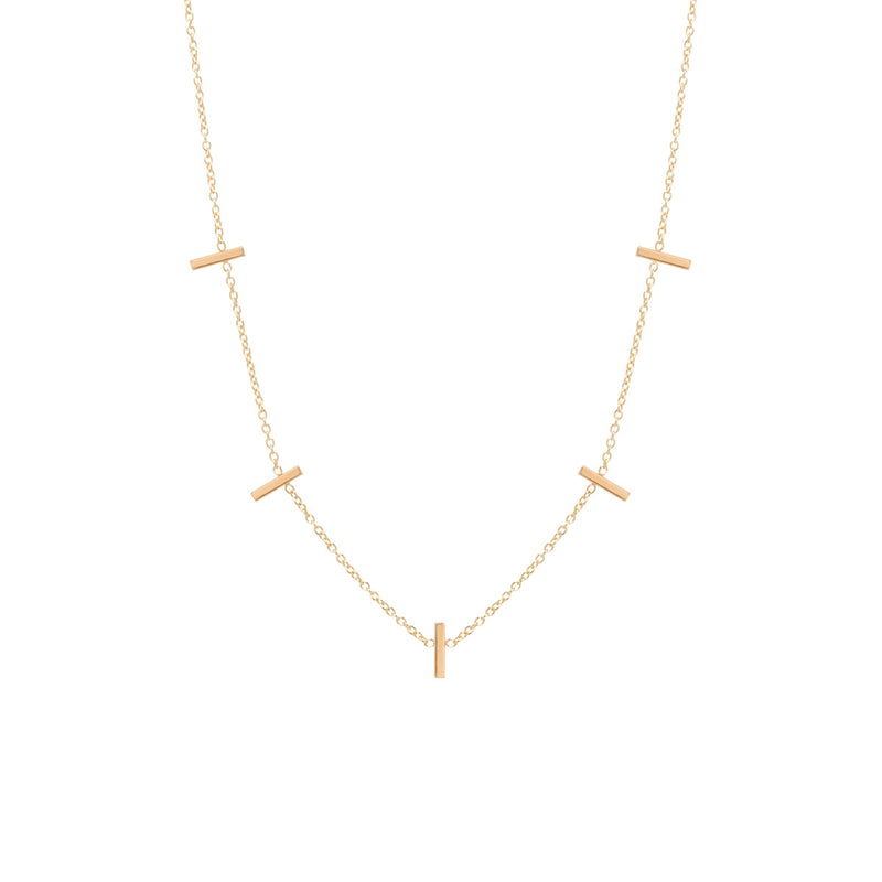 JEWELRY Vertical Bar Necklace in Yellow Gold Zoe Chicco