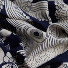 ACCESSORIES Octopus Square Scarf in Navy Inoui Editions