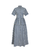 DRESSES/JUMPSUITS Boogie Woogie Bugle Boy Dress in Seersucker Check Rosie Assoulin