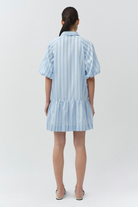 DRESSES/JUMPSUITS Crissy Mini Dress in Oxford Blue Stripe Simkhai