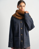 COATS/JACKET Boucle Scarf Barn Jacket in Denim PROCHE
