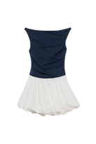 DRESSES/JUMPSUITS Salina Cotton Bubble Mini Dress in Midnight Simkhai