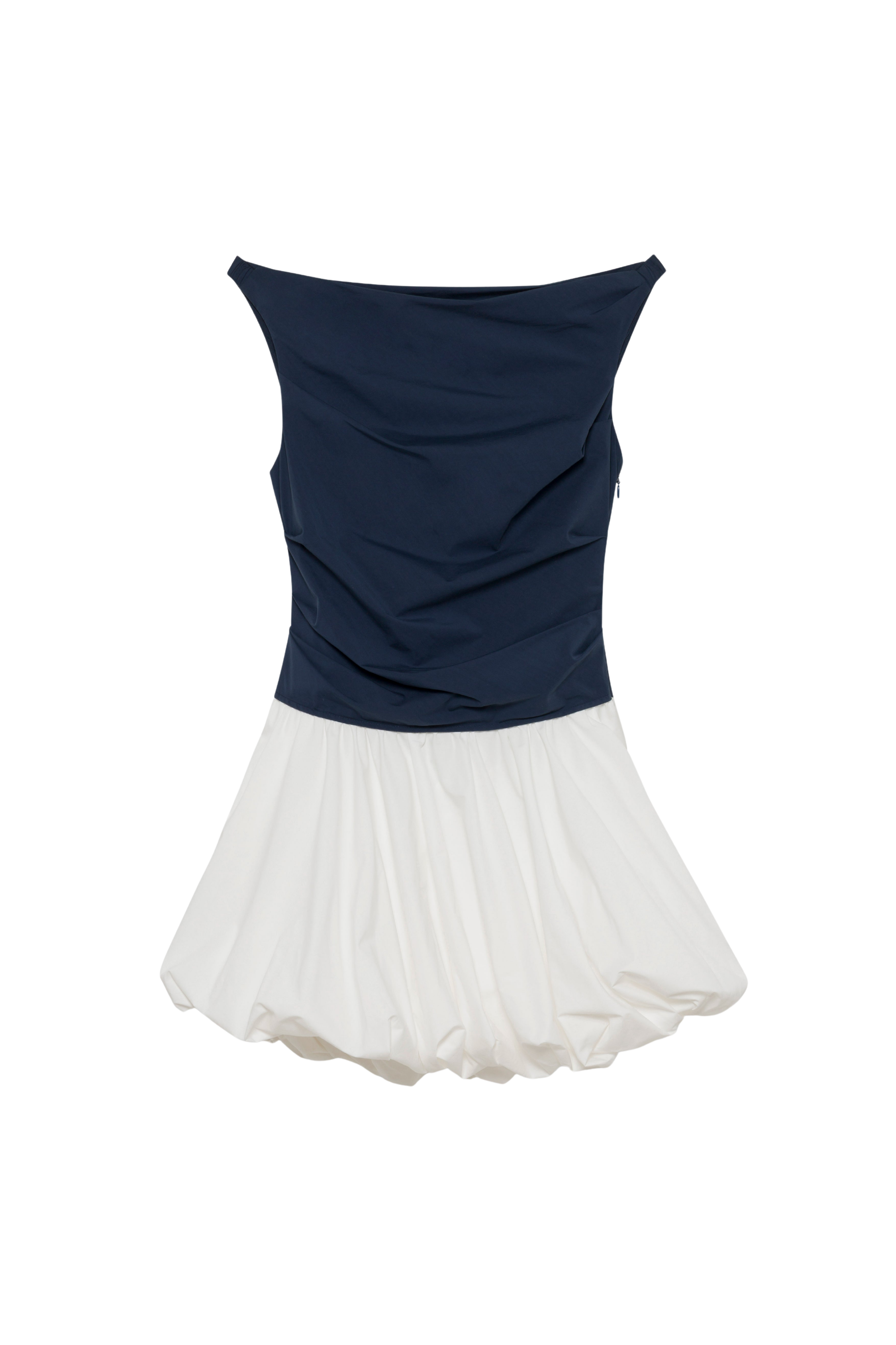 DRESSES/JUMPSUITS Salina Cotton Bubble Mini Dress in Midnight Simkhai