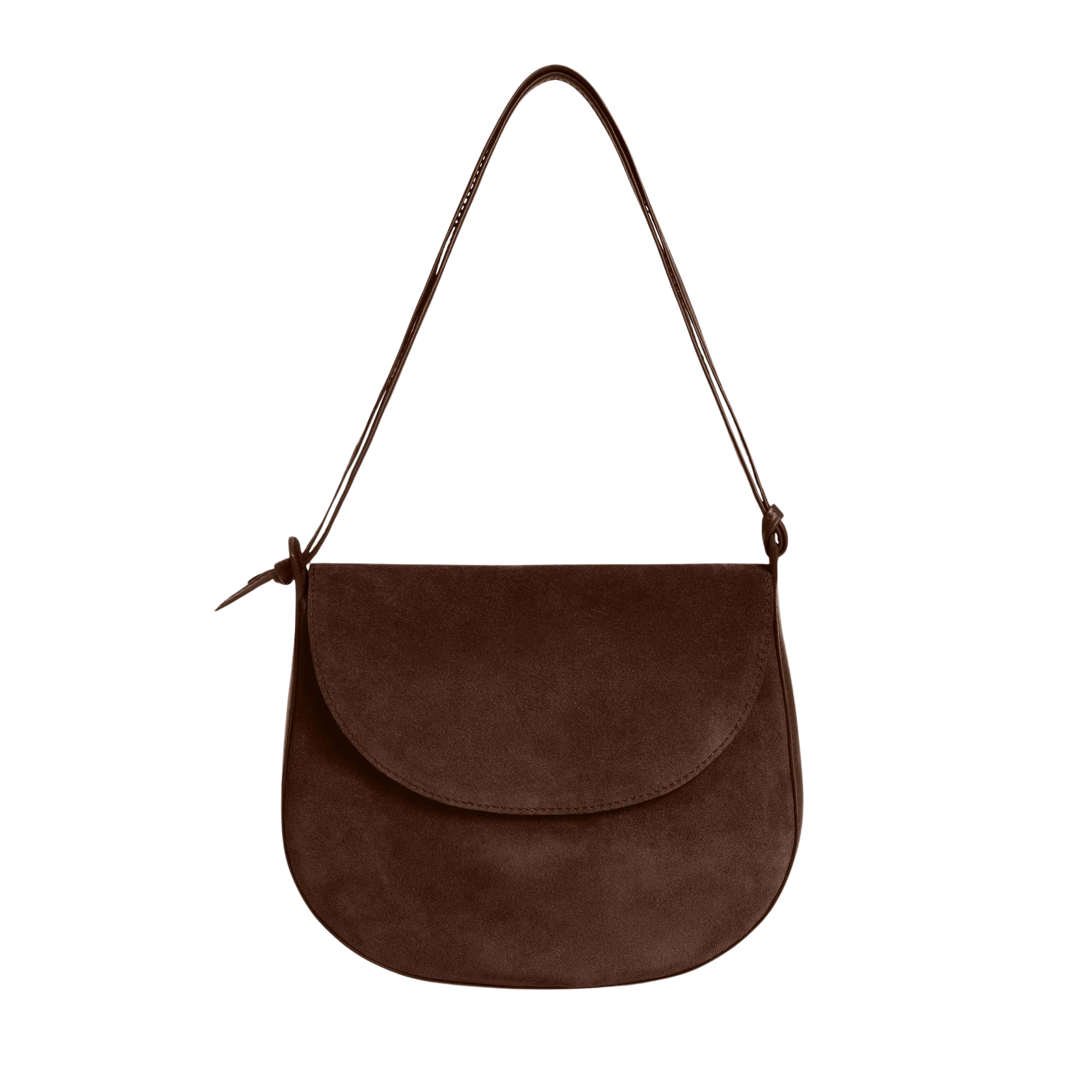 HANDBAGS Juliette Shoulder Bag in Chocolate Suede Lemiz
