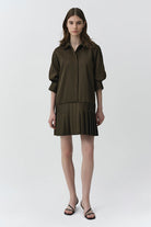 DRESSES/JUMPSUITS Regina Mini Dress in Dark Olive Simkhai