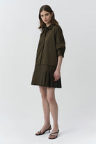 DRESSES/JUMPSUITS Regina Mini Dress in Dark Olive Simkhai